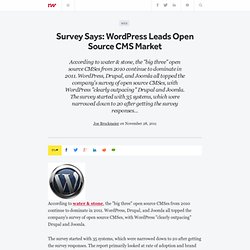 Survey Says: WordPress Leads Open Source CMS Market