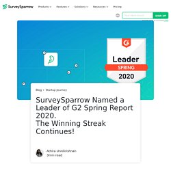 G2 names SurveySparrow as the Leader in Spring Report 2020