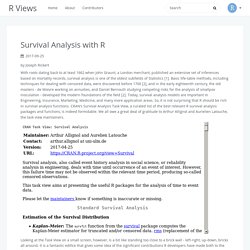 Survival Analysis with R · R Views