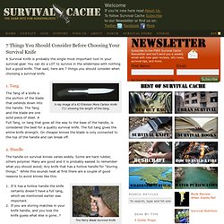 Survival Knife – 7 Things to Consider Before Choosing Yours