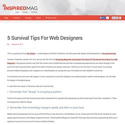 5 Survival Tips For Web Designers