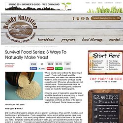 Survival Food Series: 3 Ways To Naturally Make Yeast