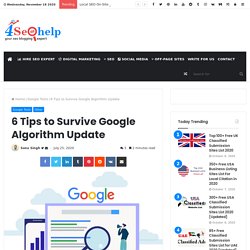 6 Tips to Survive Google Algorithm Update