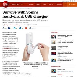 Survive with Sony's hand-crank USB charger