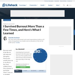 How I survived burnout more than a few times