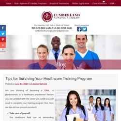 Tips for Surviving Your Healthcare Training Program
