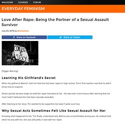 Love After Rape: Being the Partner of a Sexual Assault Survivor