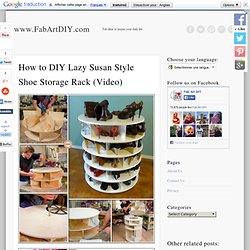 How to DIY Lazy Susan Style Shoe Storage Rack