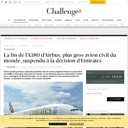 La fin de l'A380 d'Airbus, plus gros avion civil du monde, suspendu à la décision d'Emirates