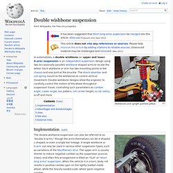 Double wishbone suspension
