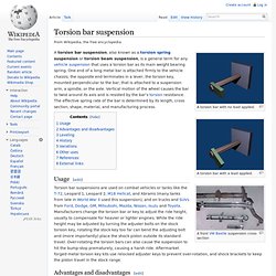 Torsion bar suspension