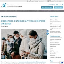 Suspension on temporary visas extended until 2021