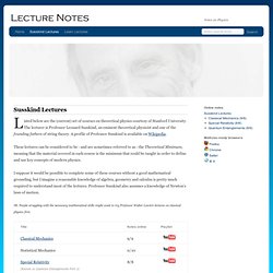 Susskind Lectures