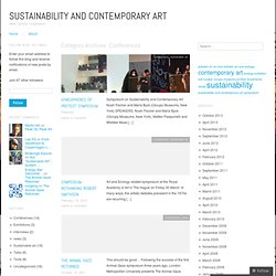 Sustainability and Contemporary Art