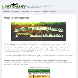 Holistic Sustainability Semester – Lost Valley Education Center