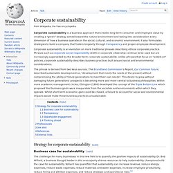 Corporate sustainability