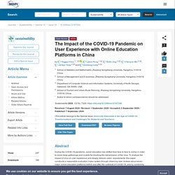 The Impact of the COVID-19 Pandemic on User Experience with Online Education Platforms in China