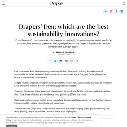 Drapers' Den: which are the best sustainability innovations?