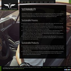 Rally Fighter - Sustainability