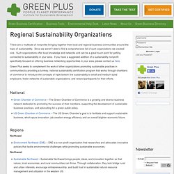 Regional Sustainability Organizations - Green Plus