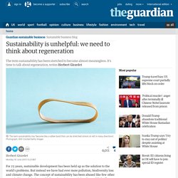 Sustainability is unhelpful: we need to think about regeneration