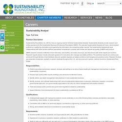 Sustainability Roundtable Inc
