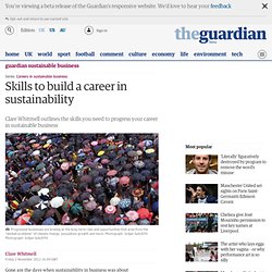 Skills to build a career in sustainability