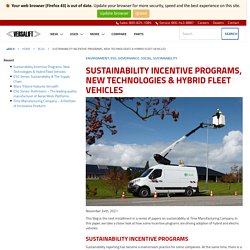 Sustainability Incentive Programs, New Technologies & Hybrid Fleet Vehicles