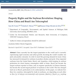 Sustainability 2017, 9(6), Property Rights and the Soybean Revolution: Shaping How China and Brazil Are Telecoupled