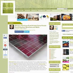 QSolar Kristal Colored Solar Panels Could Replace Walls and Windows
