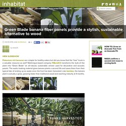 Green Blade banana fiber panels provide a stylish, sustainable alternative to wood