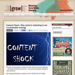 Content Shock: Why content marketing is not a sustainable strategy
