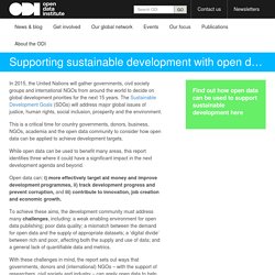 Supporting sustainable development with open data