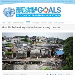 Reduce inequality within and among countries - United Nations Sustainable Development