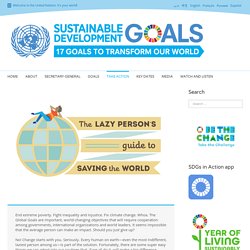 The lazy person's guide to saving the world - United Nations Sustainable Development