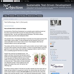 Sustainable Test-Driven Development: Test Reflexology, Part 1 (first post)