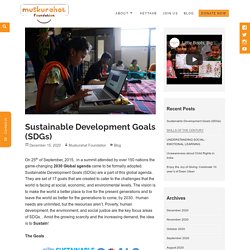 Sustainable Development Goals (SDGs) - Muskurahat Foundation