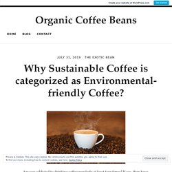 Why Sustainable Coffee is categorized as Environmental-friendly Coffee? – Organic Coffee Beans