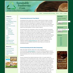 Sustainable Foodservice: Composting Food Waste