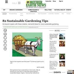 82 Sustainable Gardening Tips - Organic Gardening - MOTHER EARTH NEWS