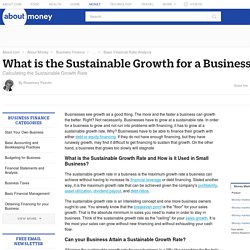 What is the Sustainable Growth for a Business?