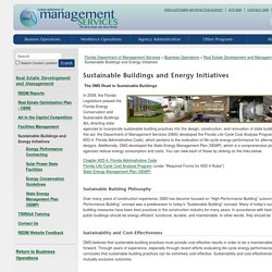 Sustainable Buildings and Energy Initiatives / Real Estate Development and Management / Business Operations / Florida Department of Management Services - DMS