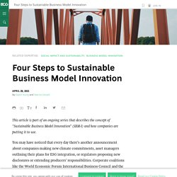 Four Steps to Sustainable Business Model Innovation