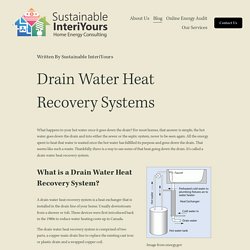 Drain water heat recover