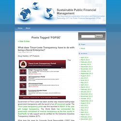 Sustainable Public Financial Management » FOPSE