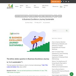 Business excellence journey sustainable