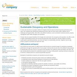 Sustainable Occupancy and Operations