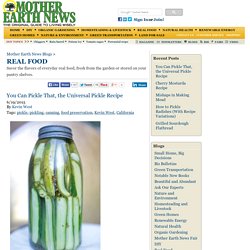 Real Food Blog - MOTHER EARTH NEWS - Local and Sustainable Food, Seasonal Recipes, Food Preservation