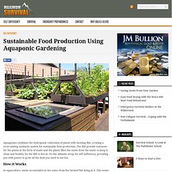Sustainable Food Production Using Aquaponic Gardening