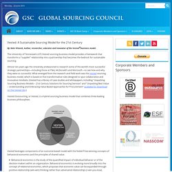 Vested: A Sustainable Sourcing Model for the 21st Century - Global Sourcing Council